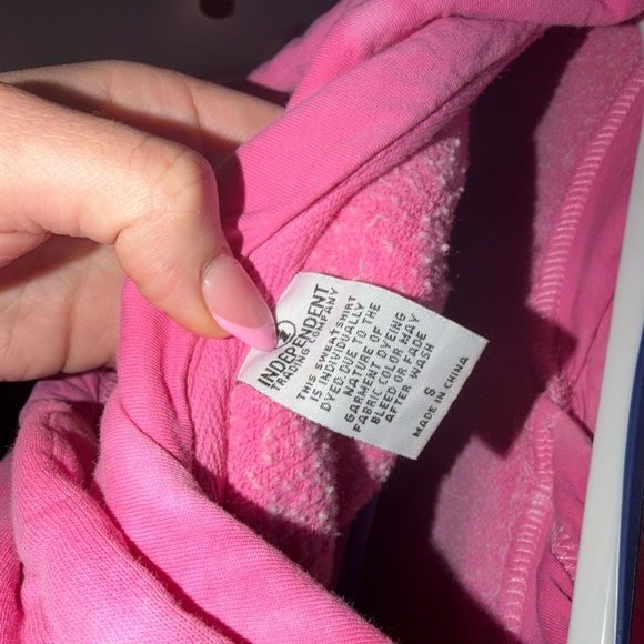 Pink Tie-Dye Hoodie- Breast Cancer Awareness Symbol - Picture 4 of 5